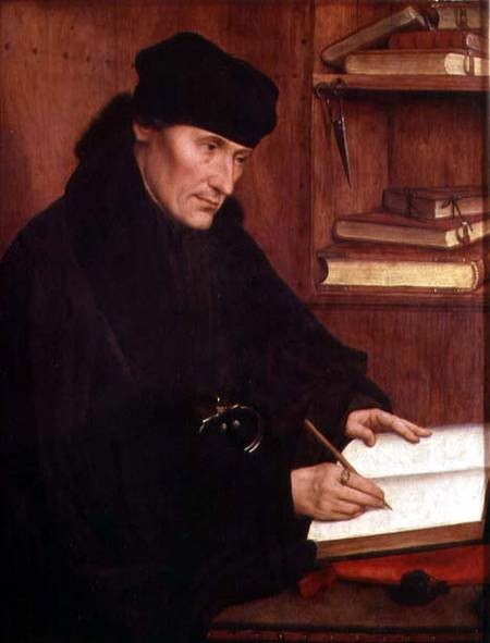 Left Side Of Diptych By Quentin Matsys Showing Erasmus © The Royal Collection