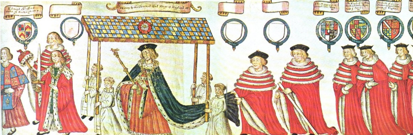 Henry-VIII-in-Procession.-Lords-following-in-furred-mantles-showing-their-rank.