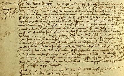 The-nuncupative-will-of-Thomas-Longe-part-of-Norfolk’s-contingent-made-on-16th-August-1485-in-anticipation-of-battle.-©-Norfolk-County-Record-Office
