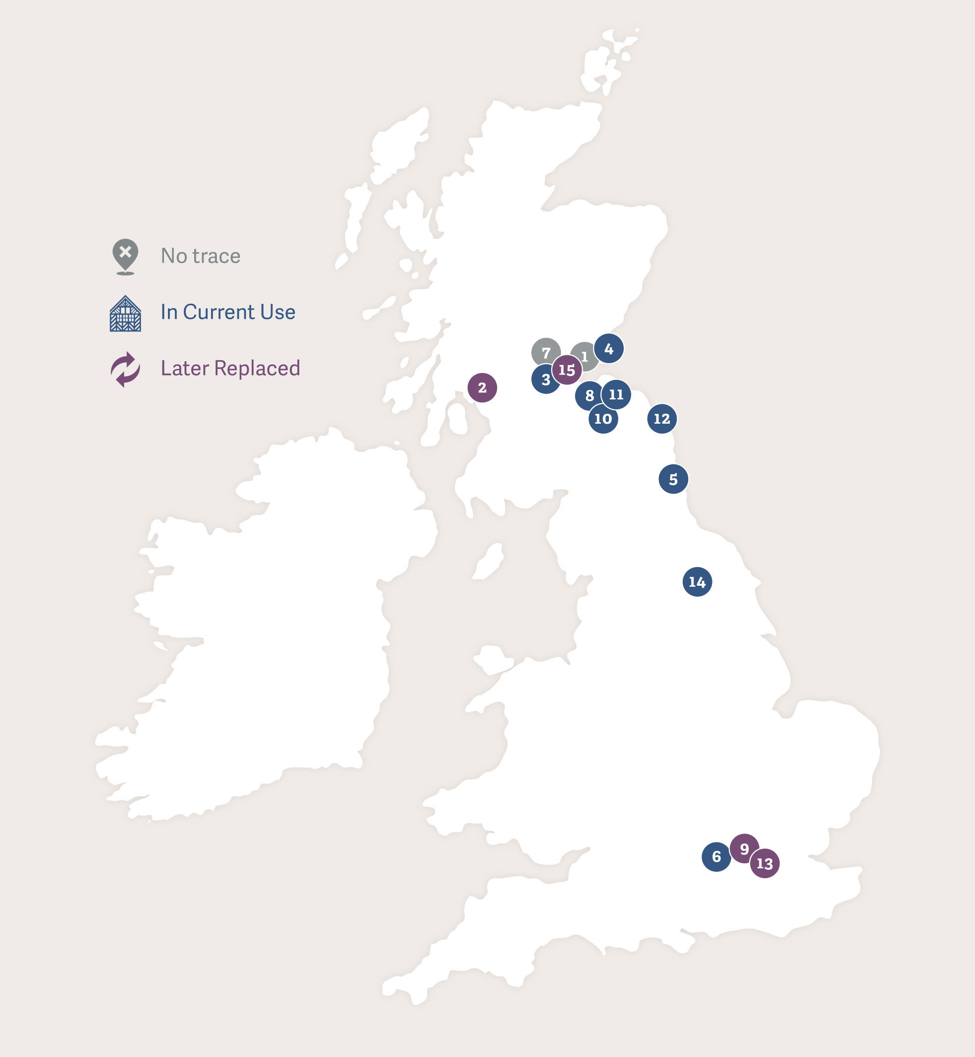 Map of Great Britain showing the footsteps of Sir James Melville of Halhill