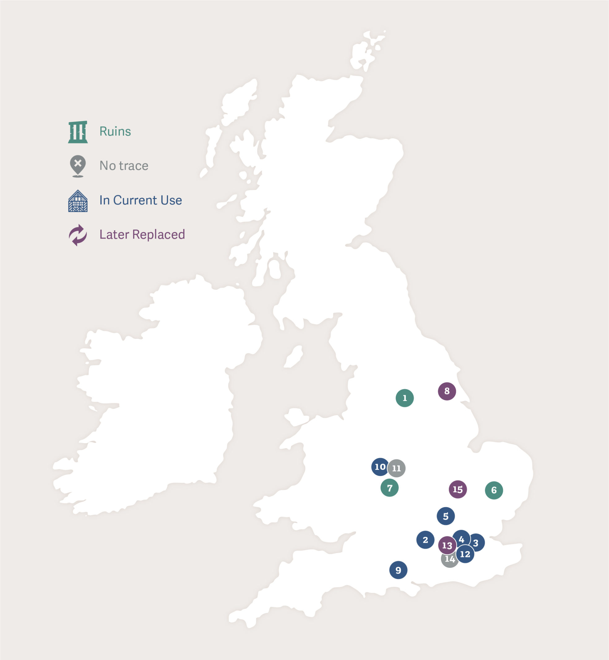 Map of Great Britain showing the footsteps of William  Shakespeare