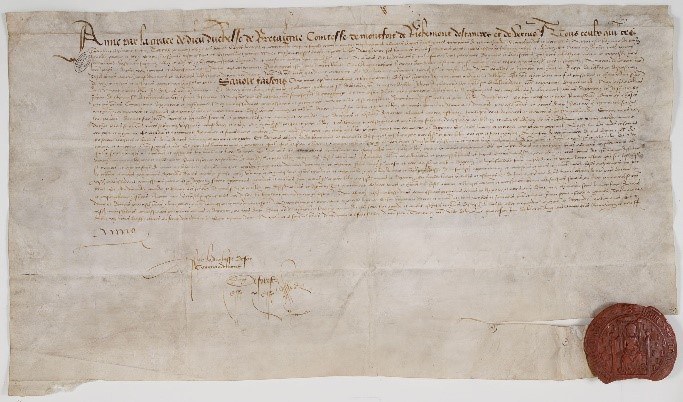 1490 Treaty With England Archives Nationales France Ae Ii 525