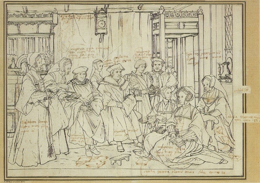 Cartoon For Family Portrait By Hans Holbein Kupferstichkabinett Öffentliche Kunstsammlung Basel