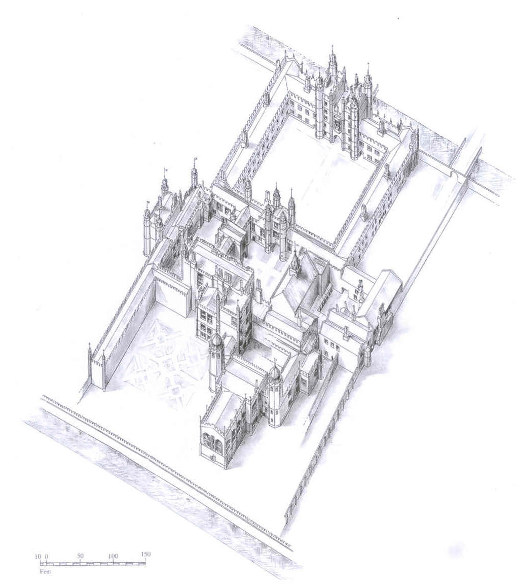 3.Hampton-Court-c.1528-Historic-Royal-Palaces-Drawn-by-Daphne-Ford-3