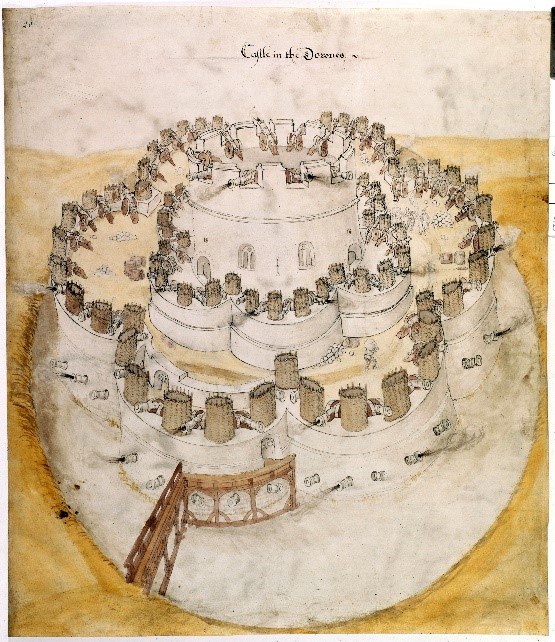 Deal Castle – A Plan From 1539 © British Library