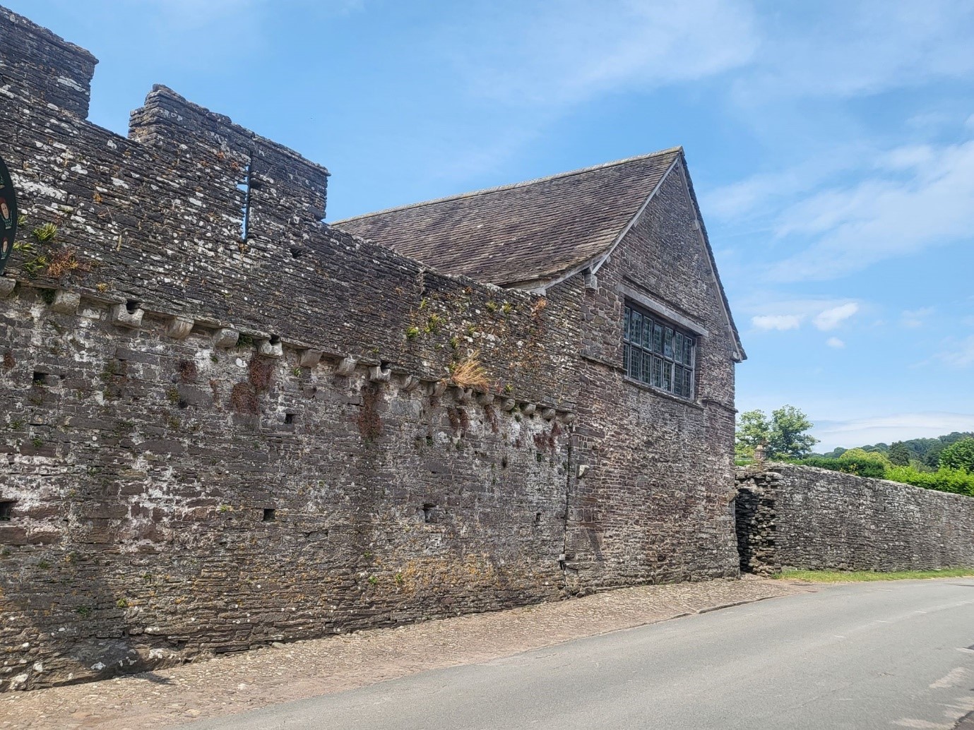 Tretower Castle The Exterior Of The Curtain Wall On The East Side Mt