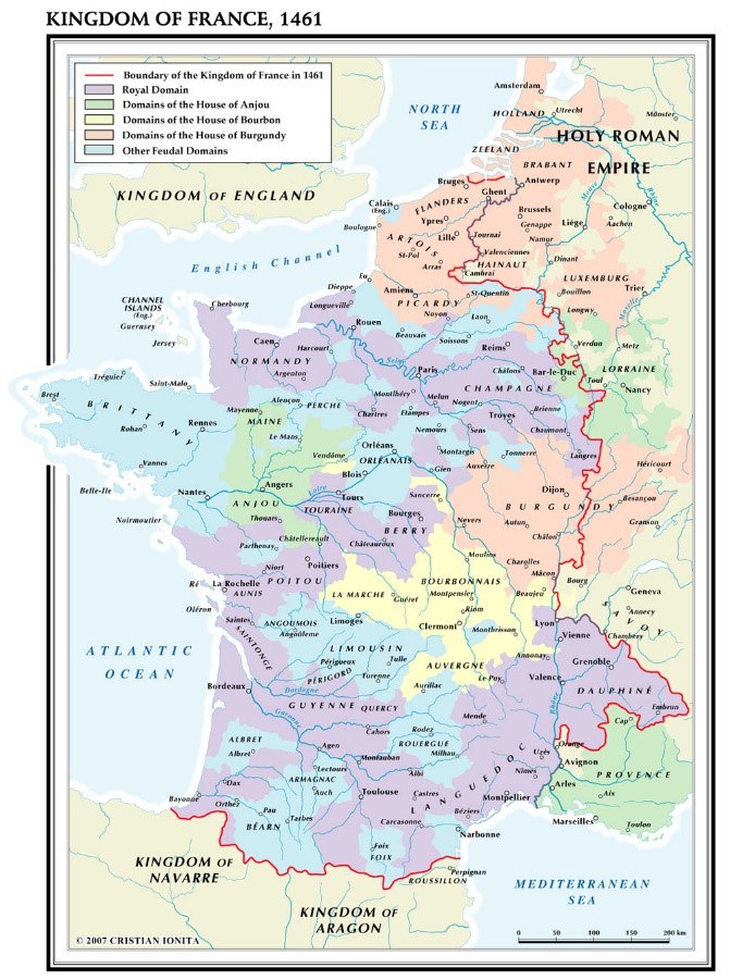 Fig 6 France In 1460 Just Before The Accession Of Louis Xi