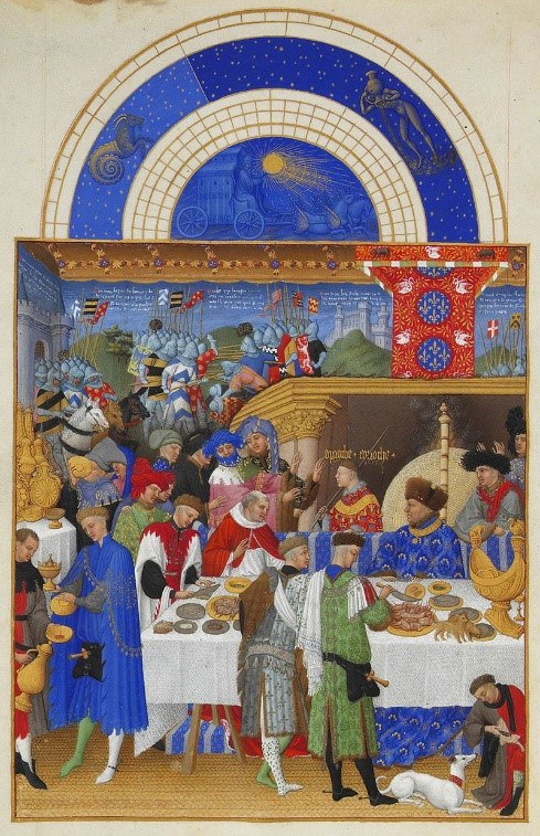 New Year Gifts Being Exchanged Trés Riches Heures Of Duke Of Berry